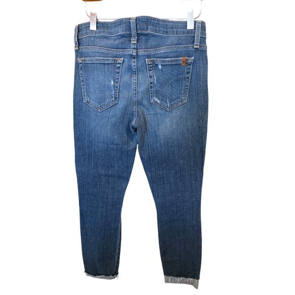 Joe's Jeans 27 Womens Mid Rise Cuffed Distressed Stetchy 106214 Medium Wash - Picture 4 of 5